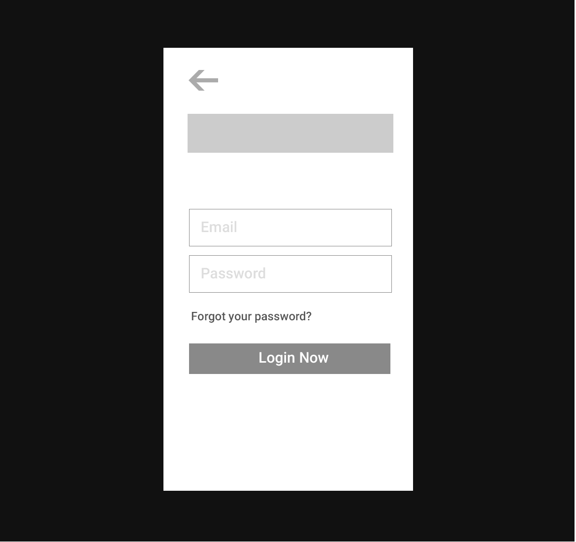 Login Wireframe