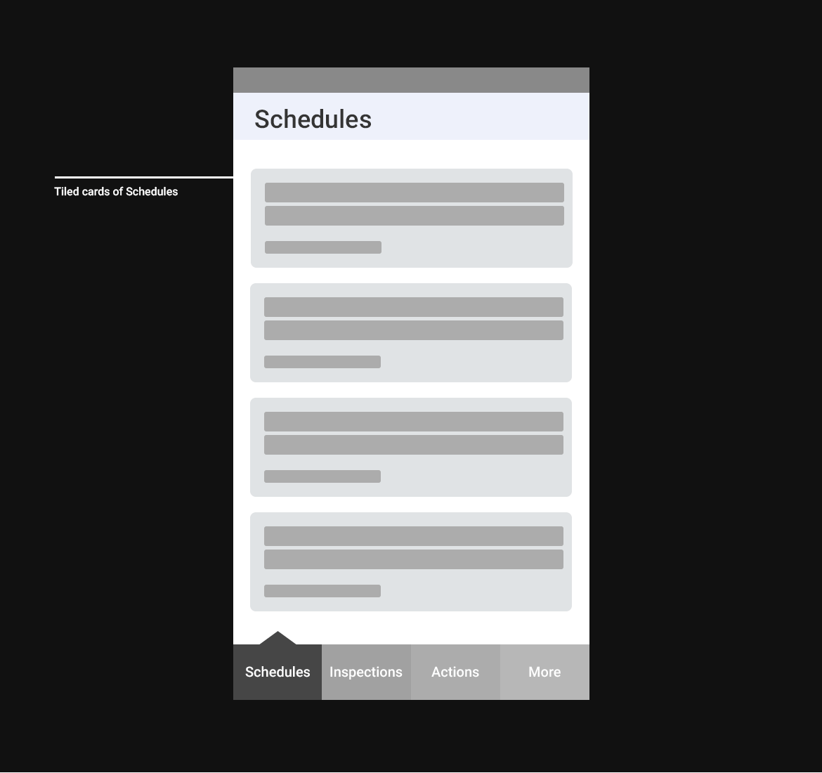 Schedule Wireframe