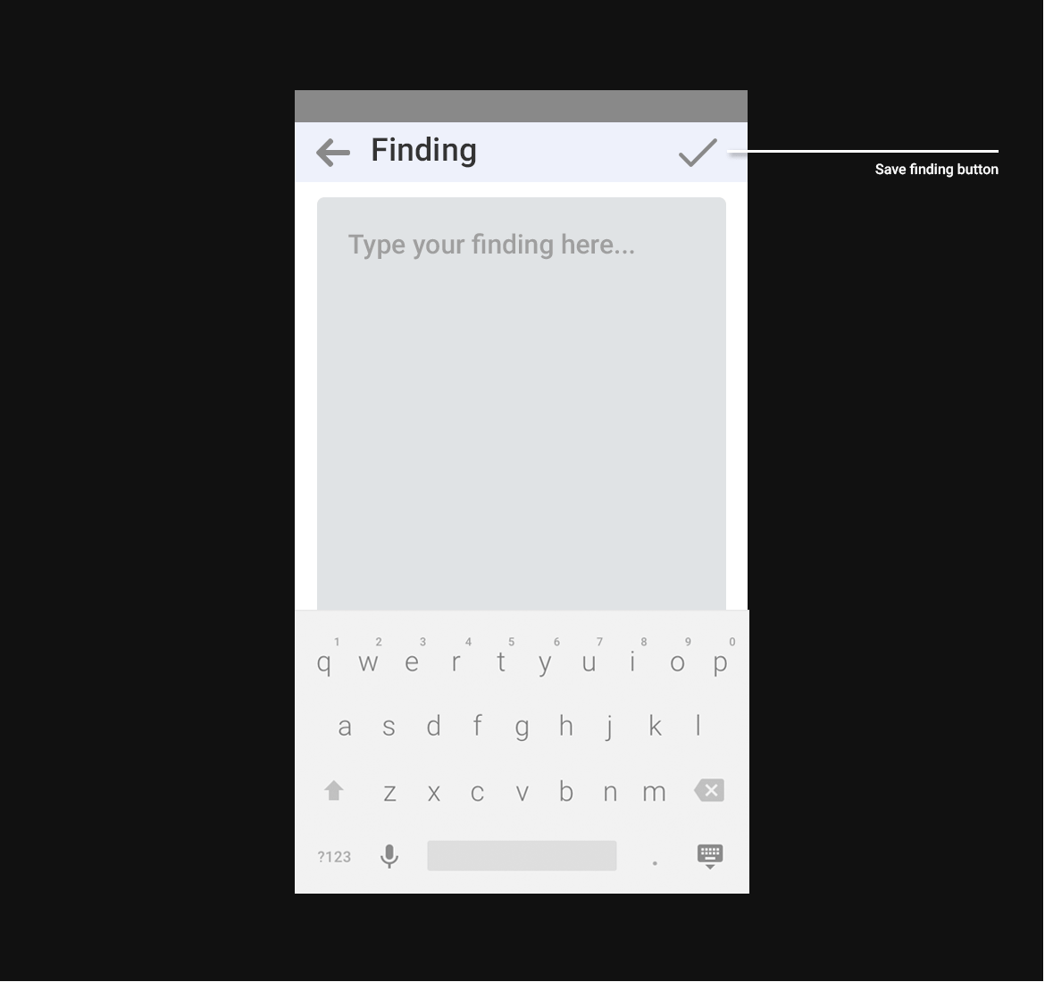 Create Finding Wireframe