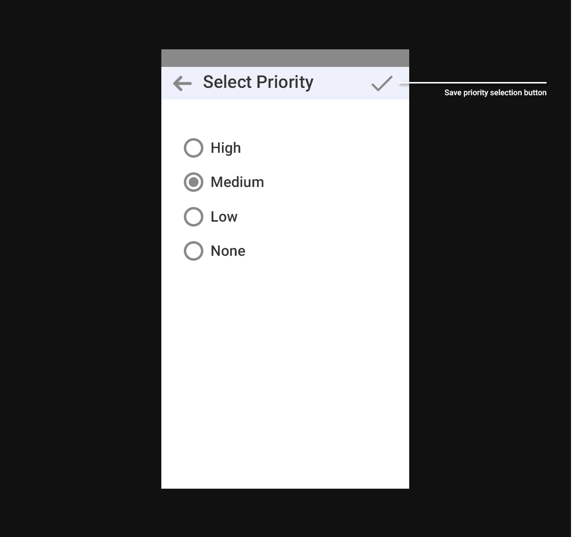 Select Priority Wireframe